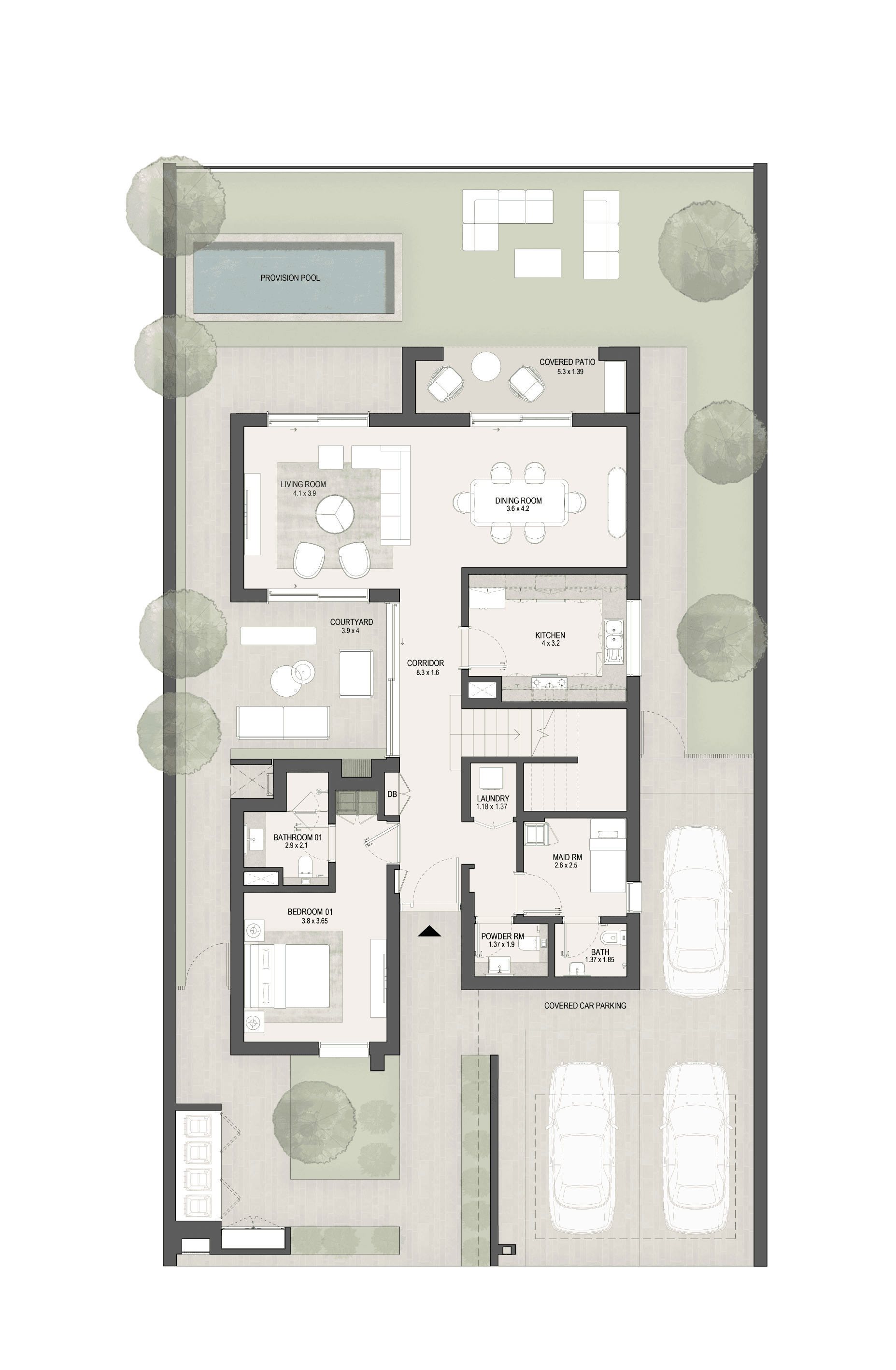 Villa layout preview (typology 2)